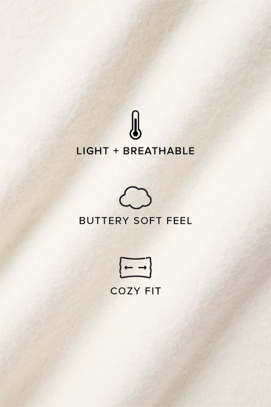 Merino Wool Oversized Scarf — Ivory