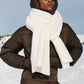 Merino Wool Oversized Scarf — Ivory