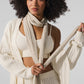 Cashmere Light Frosted Scarf — Winter Latte/Ivory