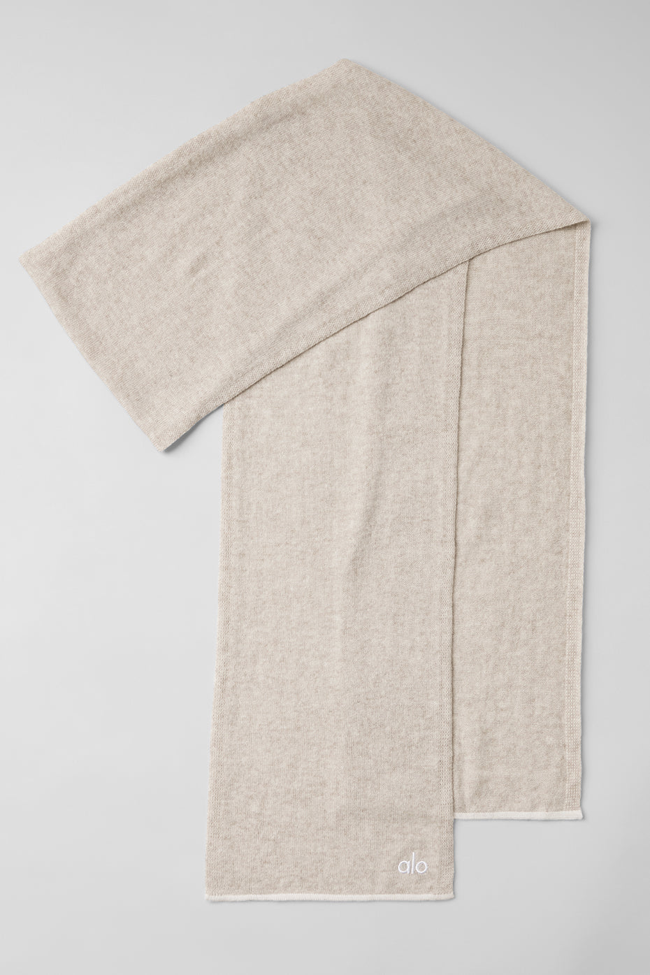 Cashmere Light Frosted Scarf — Winter Latte/Ivory