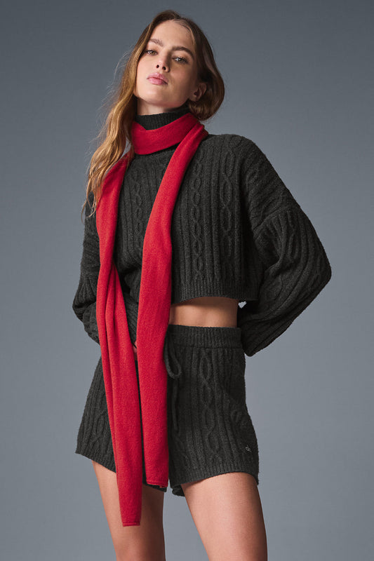 Cashmere Light Frosted Scarf — Red Ribbon