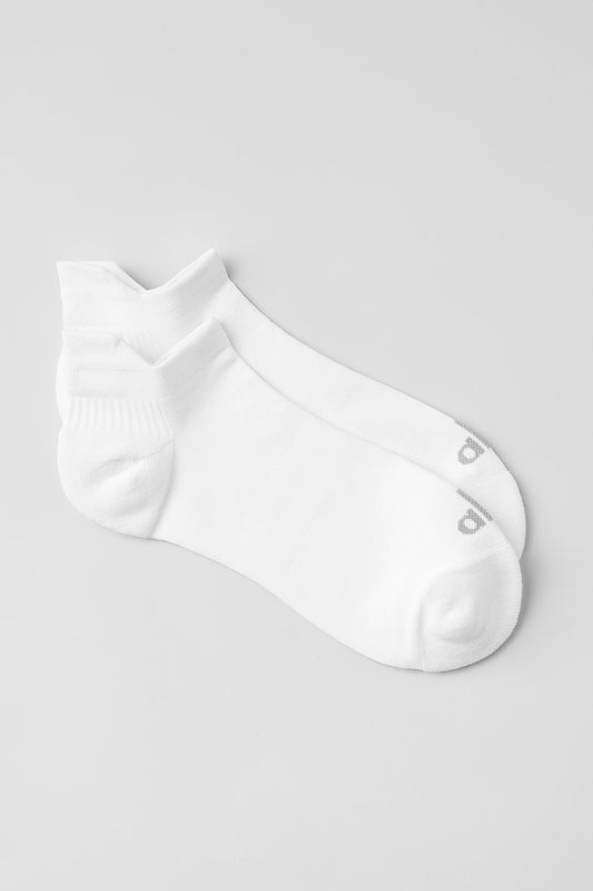 Unisex Performance Tab Sock — White/Titanium