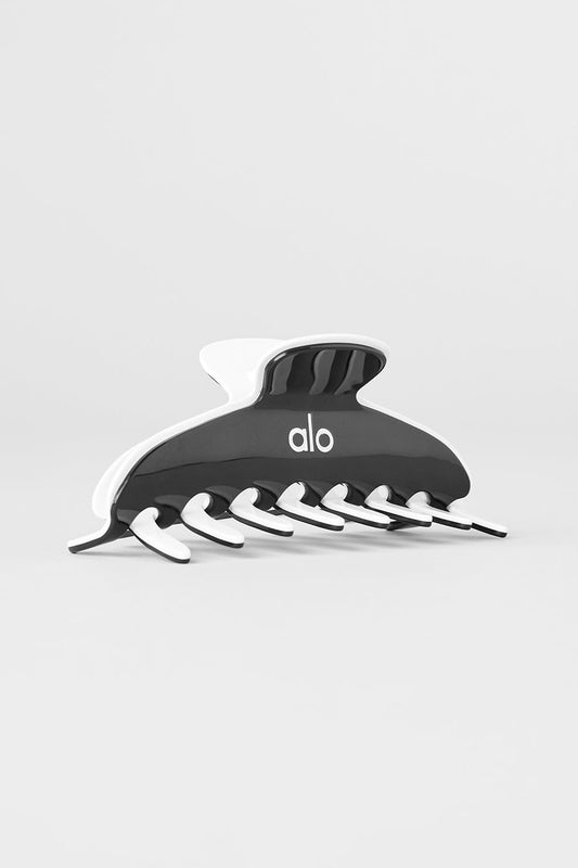 Outline Claw Clip — Black/White