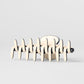 Outline Claw Clip — Macadamia/Black