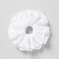 Micro Plisse Oversize Scrunchie — White