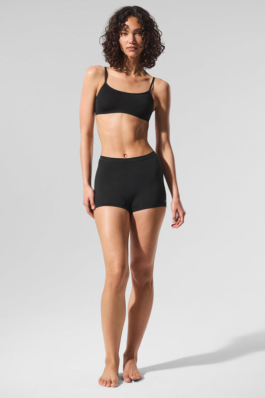 Sheer Glow Boyshort — Black