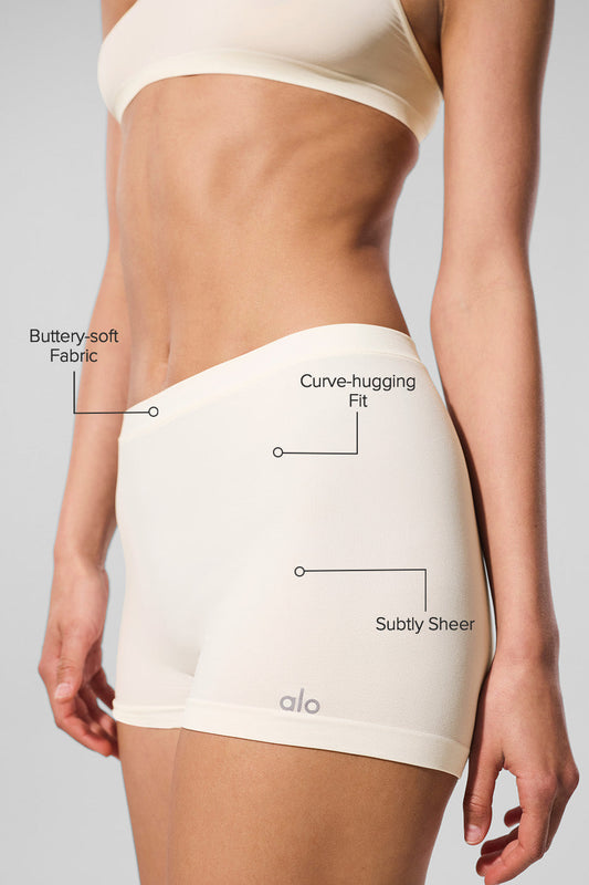 Sheer Glow Boyshort — Ivory