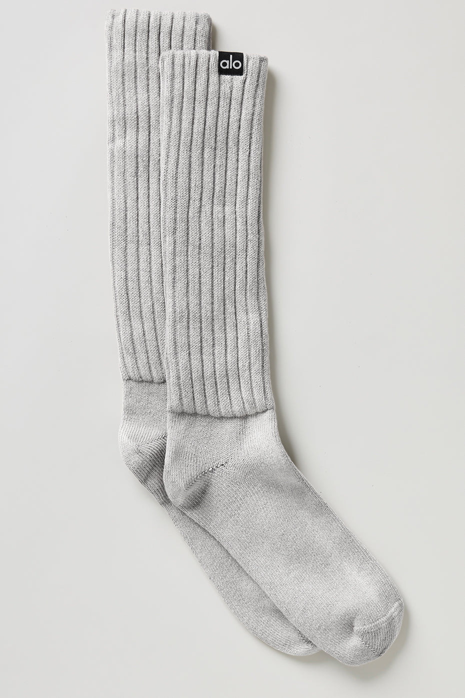 Unisex Washed Scrunch Sock — Hazy Grey Wash