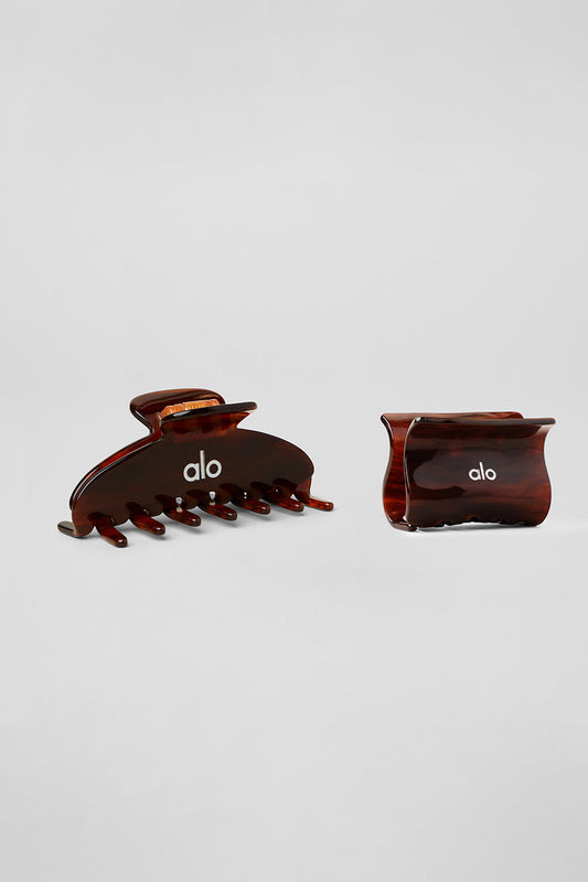 Effortless Claw Clip (2 — Pack) — Brown Tortoise