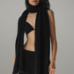 Courchevel Cashmere Scarf — Black