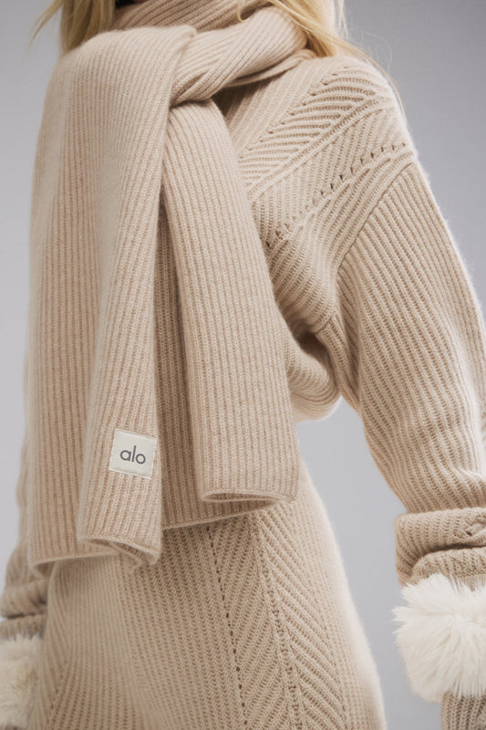 Courchevel Cashmere Scarf — Birch Heather