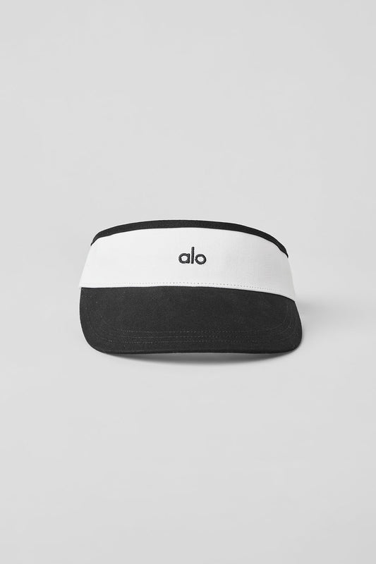 Colorblock Visor — Black/White