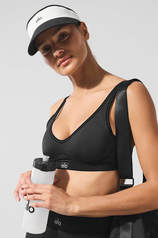 Colorblock Visor — Black/White