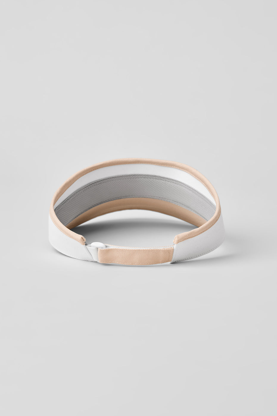 Colorblock Visor — Macadamia/White