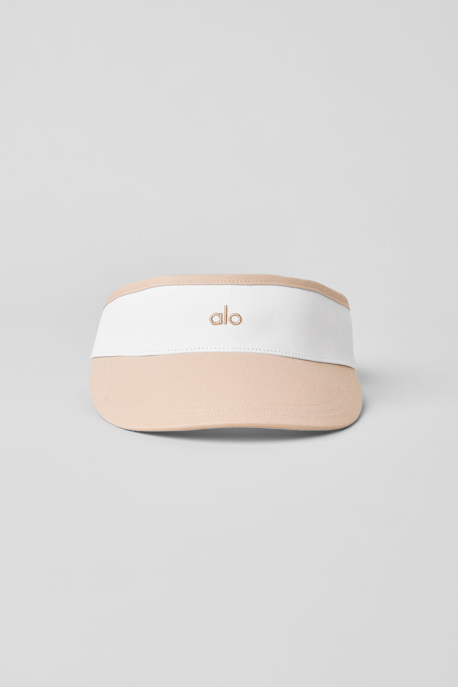 Colorblock Visor — Macadamia/White