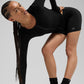 Unisex Half — Crew Scrunch Sock — Black