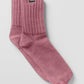 Unisex Half — Crew Scrunch Sock — Pink Wild Rose