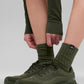 Unisex Half — Crew Scrunch Sock — Green Olive