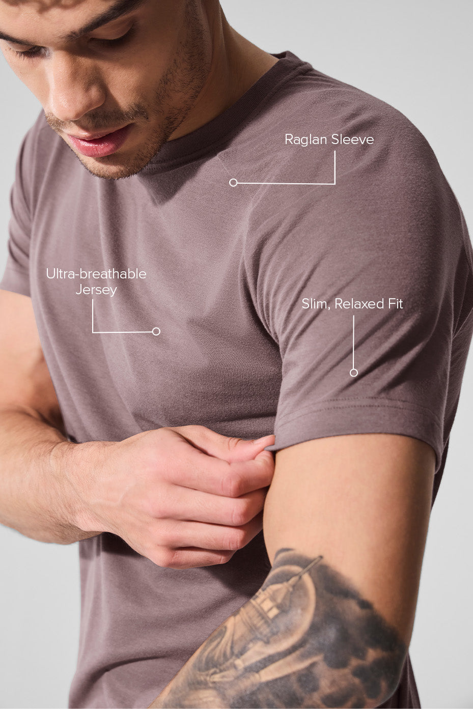 Triumph Raglan Tee — Mushroom