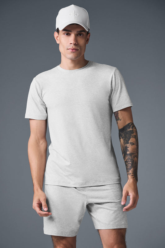 Conquer Reform Crewneck Shorts‑Sleeve — Athletic Heather Grey