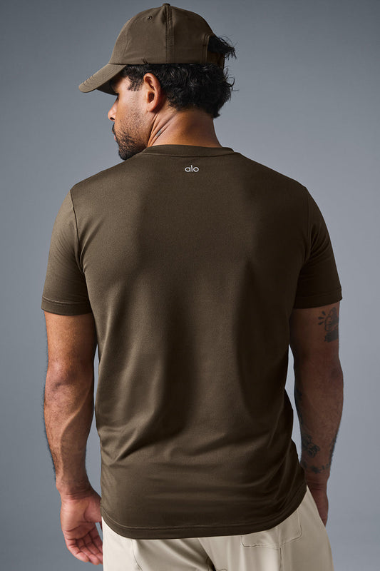 Conquer Reform Crewneck Shorts‑Sleeve — Espresso