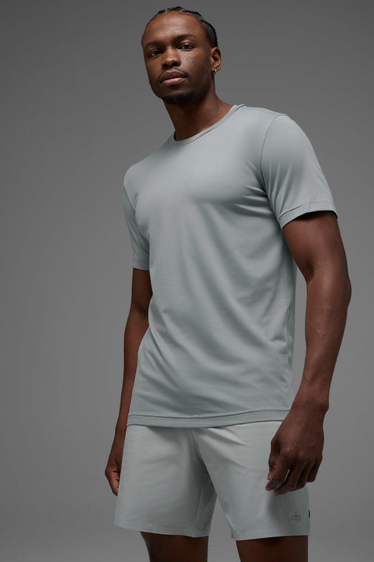 Conquer Reform Crewneck Shorts‑Sleeve — Lunar Grey