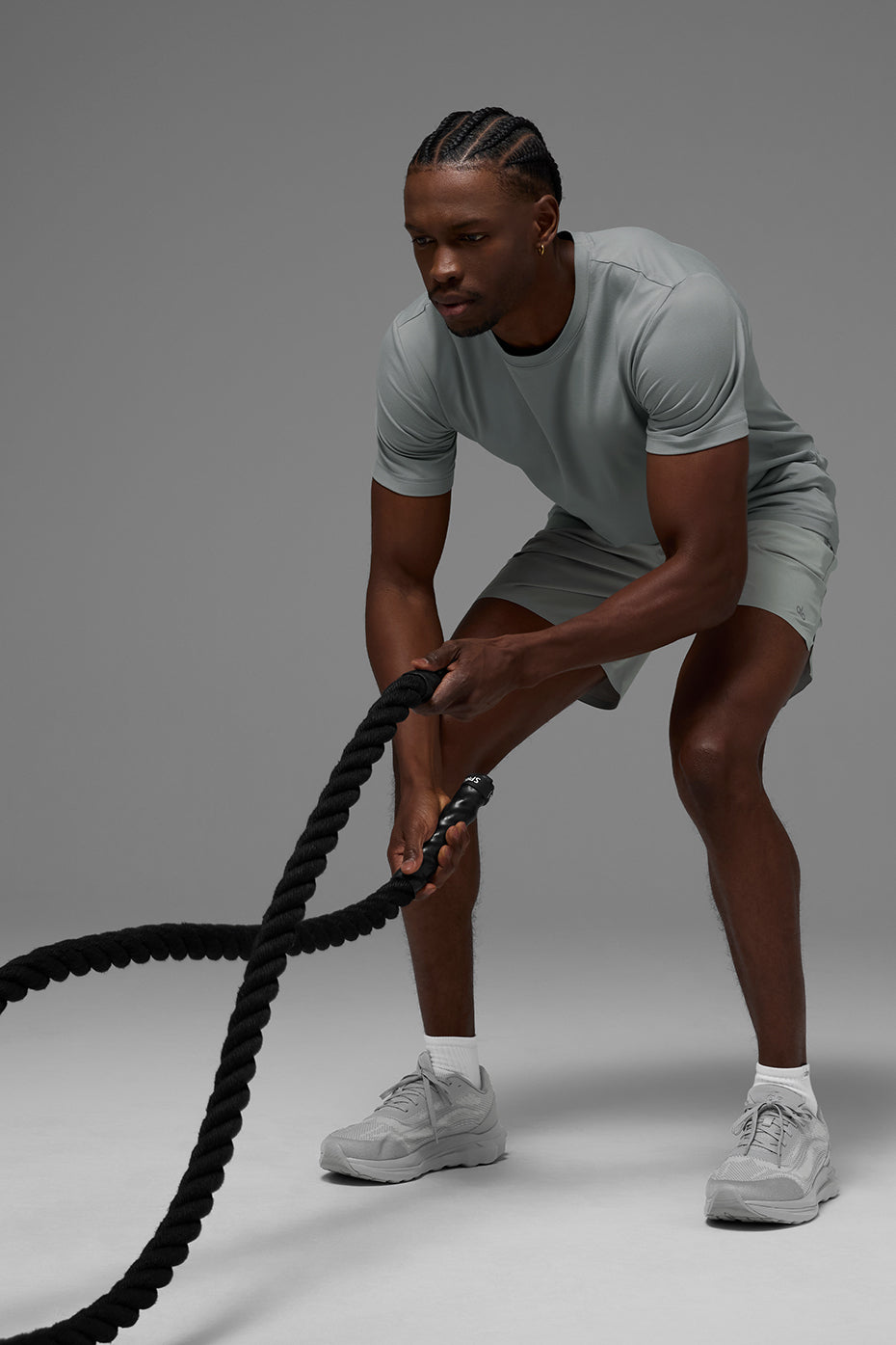 Conquer Reform Crewneck Shorts‑Sleeve — Lunar Grey