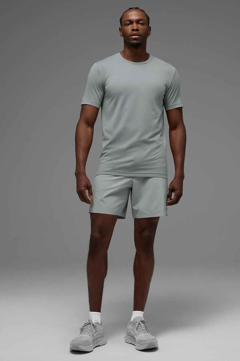 Conquer Reform Crewneck Shorts‑Sleeve — Lunar Grey