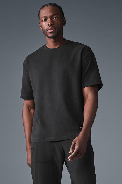 Double Take Shorts‑Sleeve — Black