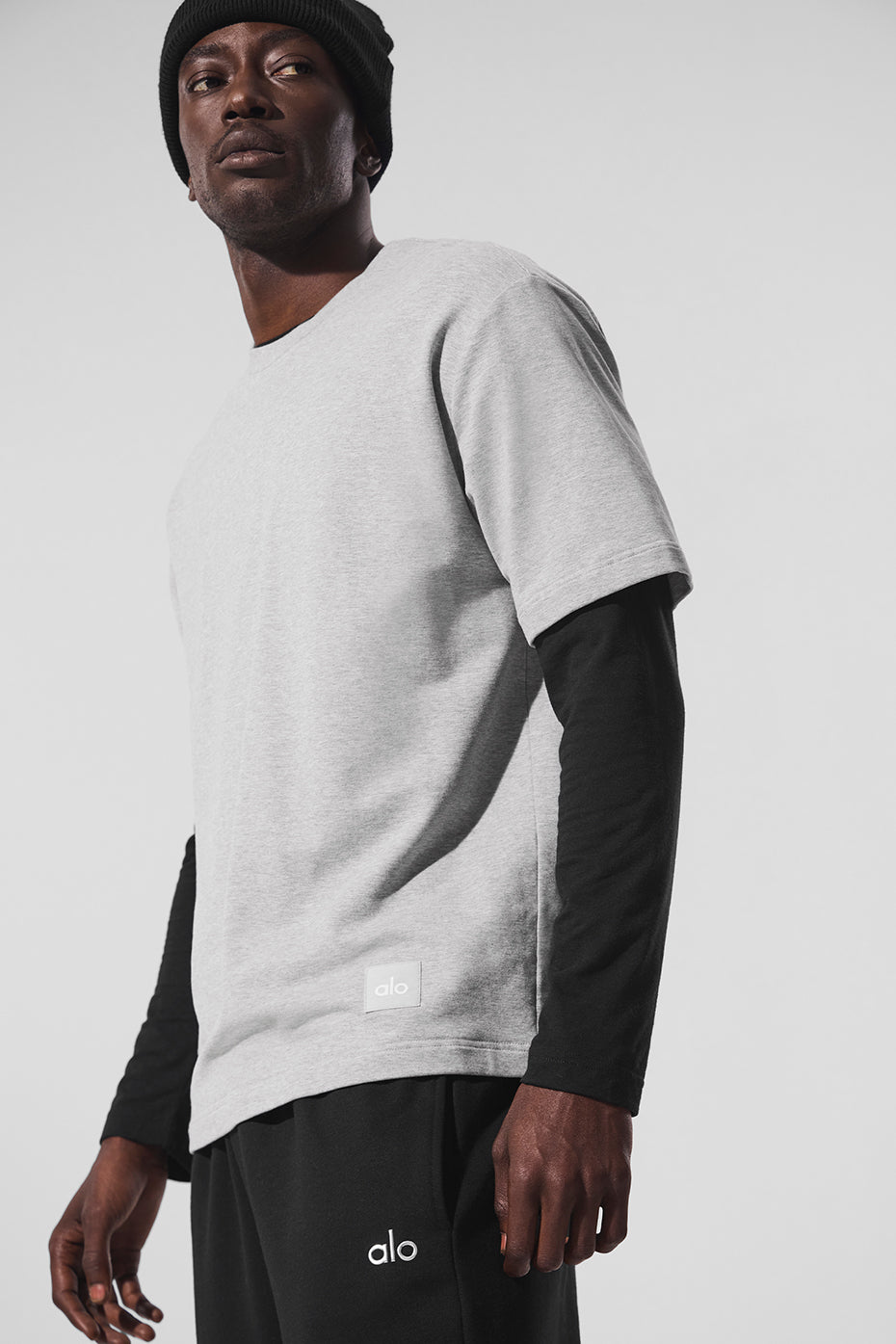 Double Take Shorts‑Sleeve — Athletic Heather Grey