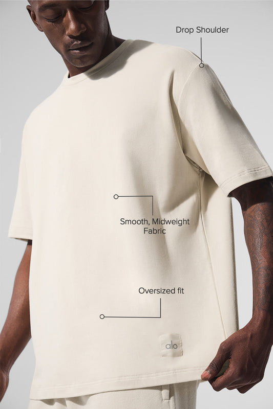 Double Take Shorts‑Sleeve — Bone