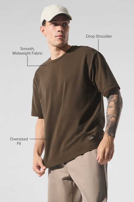 Double Take Shorts‑Sleeve — Espresso