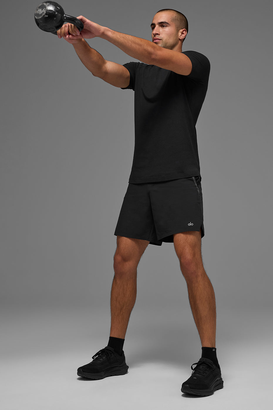 Vapor Crewneck Shorts‑Sleeve — Black