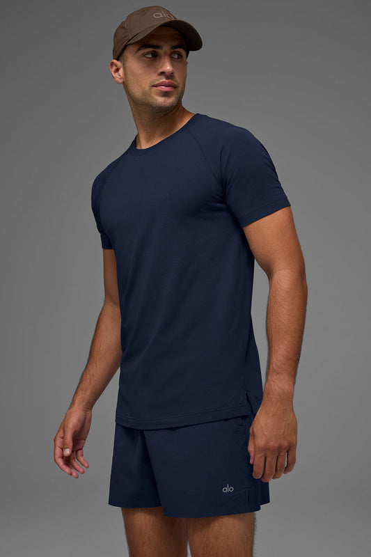 Vapor Crewneck Shorts‑Sleeve — Navy