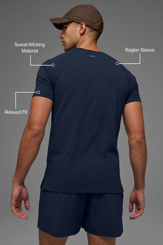 Vapor Crewneck Shorts‑Sleeve — Navy