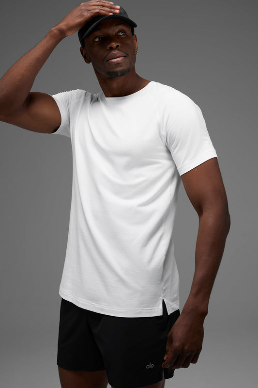 Vapor Crewneck Shorts‑Sleeve — White