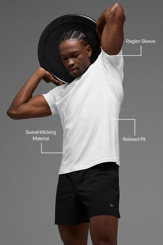 Vapor Crewneck Shorts‑Sleeve — White