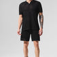 Open — Knit Polo — Black
