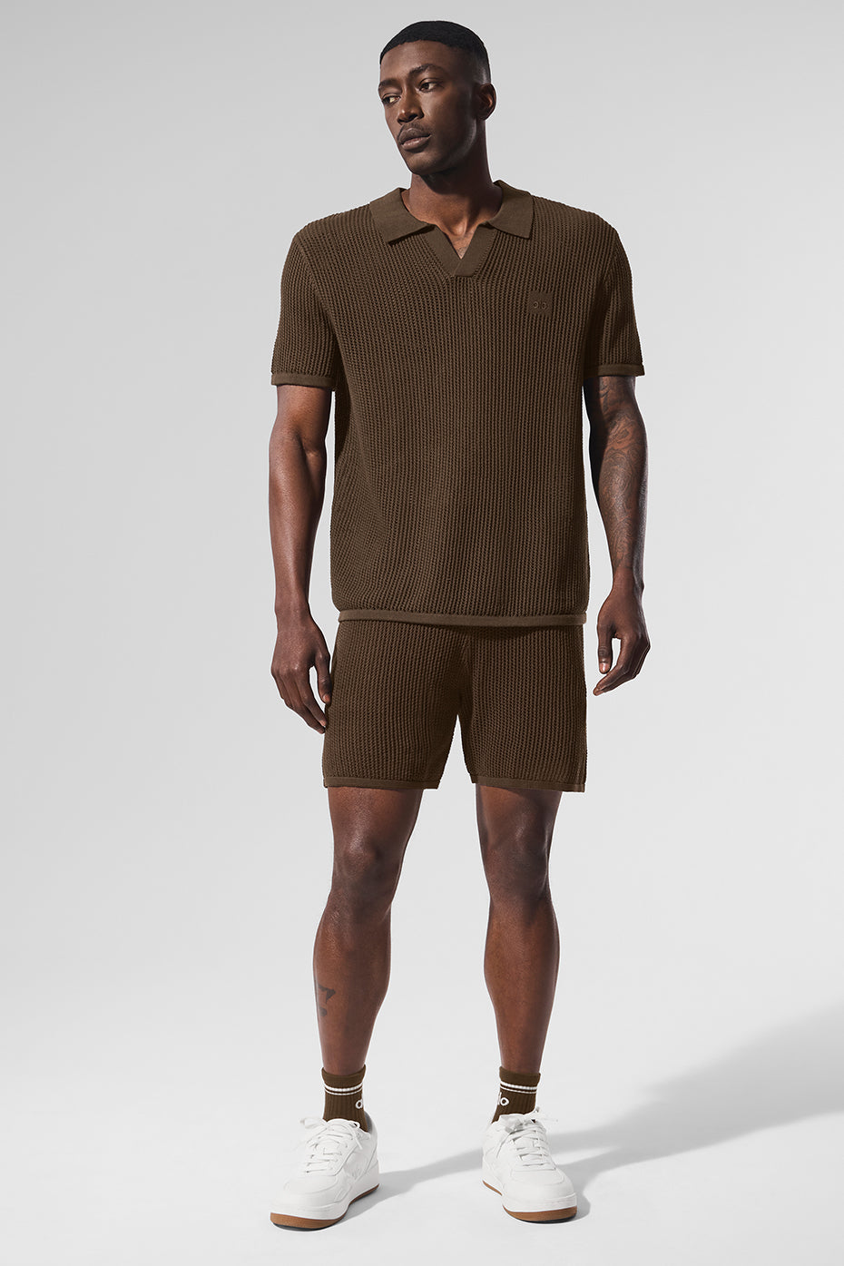 Open — Knit Polo — Espresso