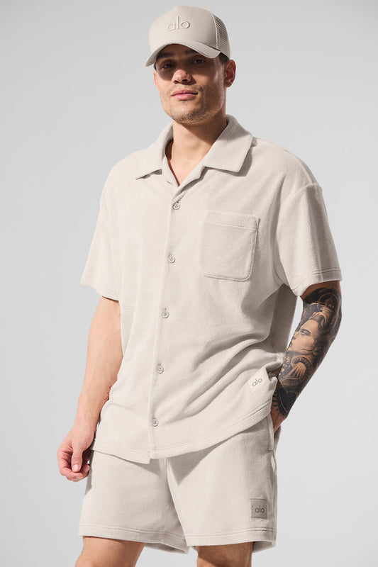 Coastal Terry Button Up — Bone