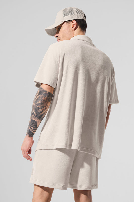Coastal Terry Button Up — Bone
