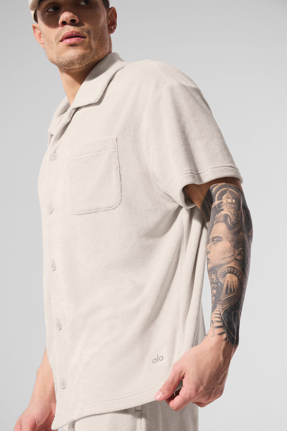 Coastal Terry Button Up — Bone