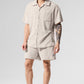 Coastal Terry Button Up — Bone