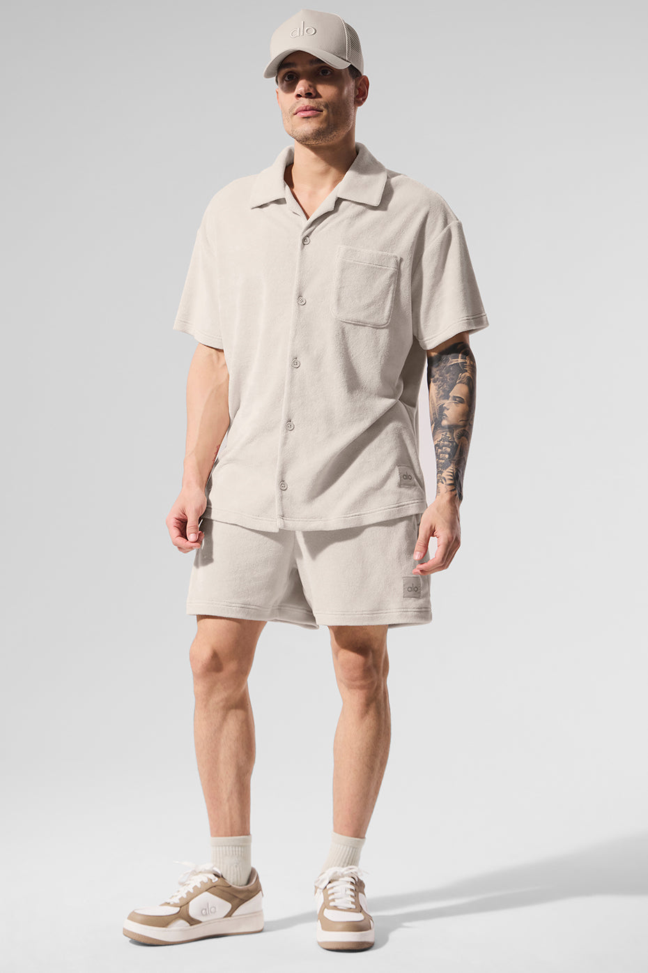 Coastal Terry Button Up — Bone