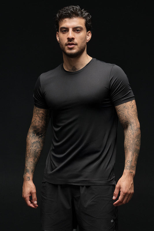 Idol Crewneck Shorts‑Sleeve — Black