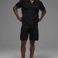 Sports Club Sweater Knit Polo — Black
