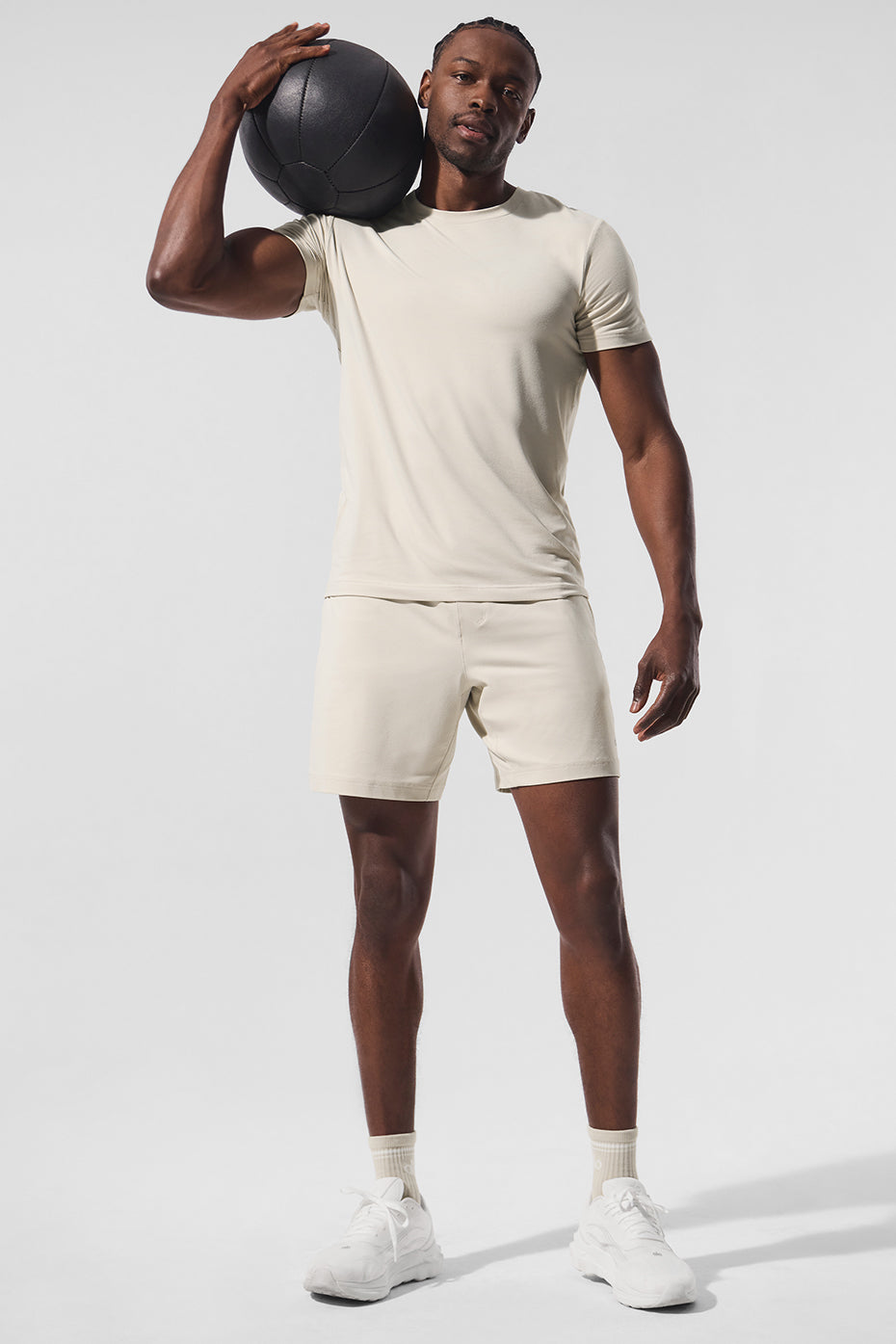 Conquer Reform Crewneck Shorts‑Sleeve — Bone