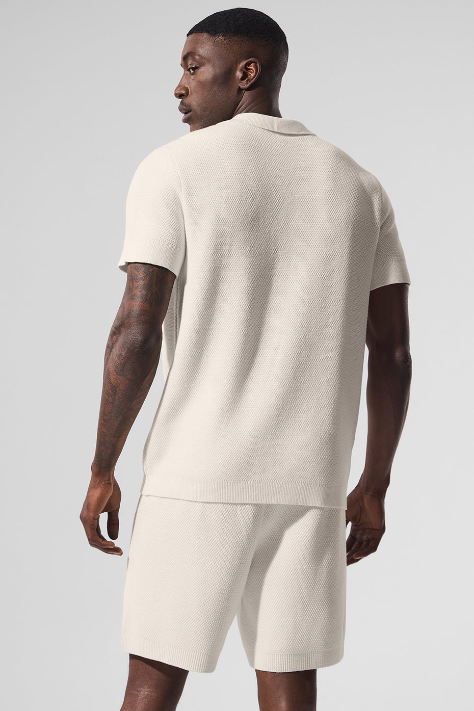 Sports Club Sweater Knit Polo — Ivory