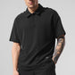 Double Take Shorts‑Sleeve Polo — Black