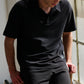 Double Take Shorts‑Sleeve Polo — Black